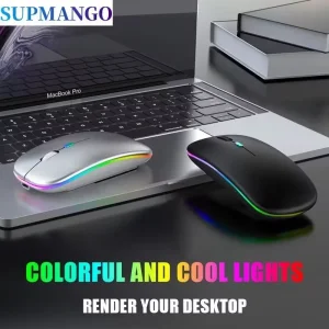 Mysz bezprzewodowa akumulatorowa RGB Ergonomiczna mysz  do gier do laptopa