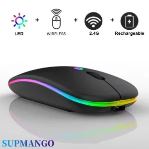 Mysz bezprzewodowa akumulatorowa RGB Ergonomiczna mysz  do gier do laptopa